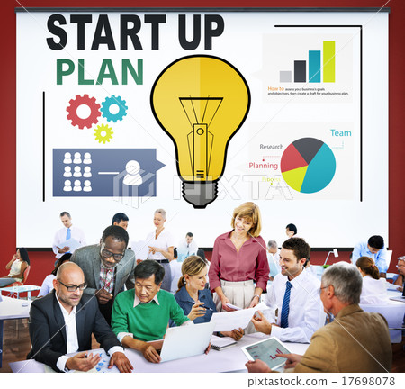 Startup Goals Growth Success Plan Business Concept 17698078