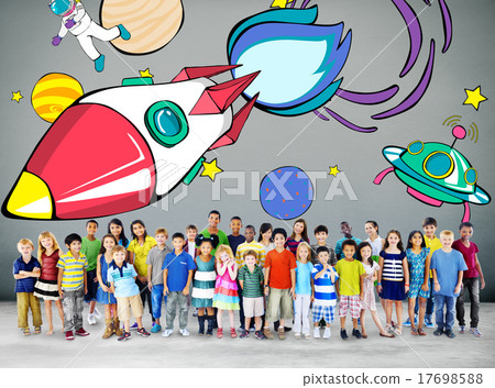 Rocket Launch Space Outerspace Planets Concept Rocket Launch Space Outerspace Planets Concept 17698588