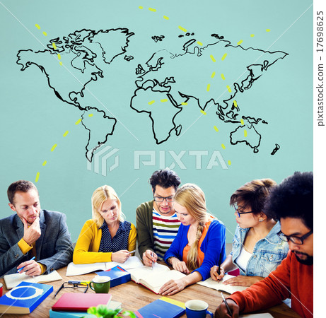Cartography Connection Earth World Map Concept 17698625