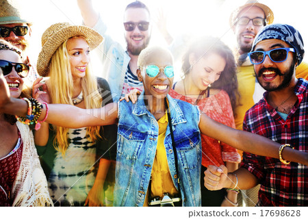 Teenagers Friends Beach Party Happiness Concept Teenagers Friends Beach Party Happiness Concept 17698628