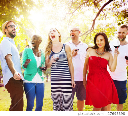 Diverse People Friends Hanging Out Drinking Concept Diverse People Friends Hanging Out Drinking Concept 17698898