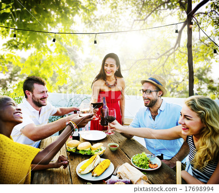 Diverse People Friends Hanging Out Drinking Concept Diverse People Friends Hanging Out Drinking Concept 17698994