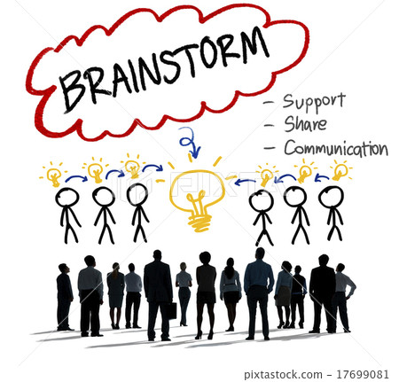 Brainstorming Thinking Support Share Communication Concept Brainstorming Thinking Support Share Communication Concept 17699081
