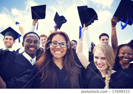 Stock Photo: Celebration Education Graduation Student Success Learning Concep