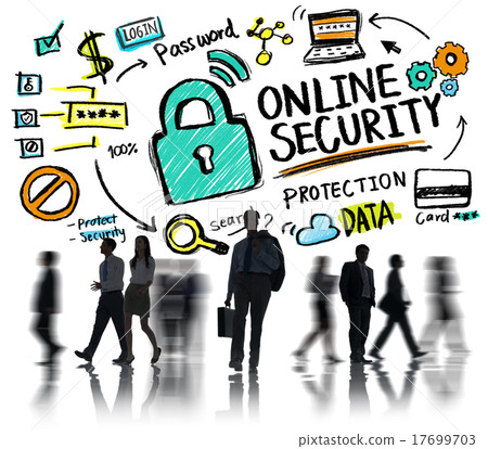 Online Security Protection Internet Safety Business Commuter Con Online Security Protection Internet Safety Business Commuter Con 17699703