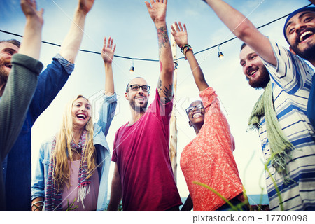 Beach Party Dinner Friendship Happiness Summer Concept 17700098