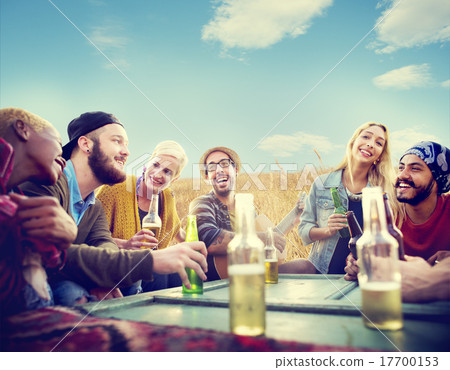Diverse People Friends Hanging Out Drinking Concept Diverse People Friends Hanging Out Drinking Concept 17700153