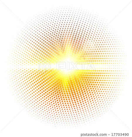 Vector halftone mosaic with sun flares and bokeh Vector halftone mosaic with sun flares and bokeh 17703490