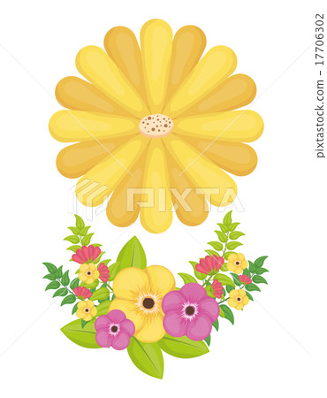 Colors flower over isolated background Colors flower over isolated background 17706302