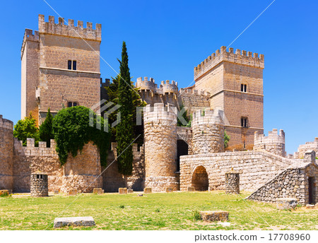 Medieval castle of Ampudia in sunny summer time 17708960