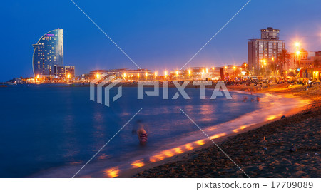View of Barceloneta Beach in Barcelona View of Barceloneta Beach in Barcelona 17709089