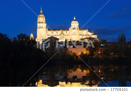 Salamanca Cathedral from River in nigh 17709101