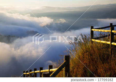 Fog over mountains 17709162