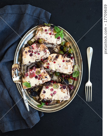 Semifreddo or italian cheese ice-cream dessert 17709689