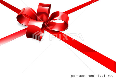 Red Bow and Ribbon Gift Background 17710399
