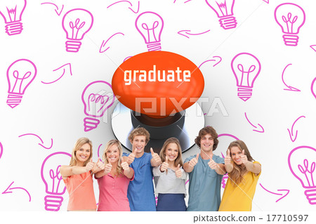 Graduate against orange push button 17710597