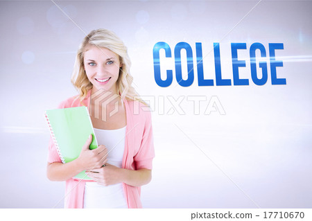 College against grey background 17710670