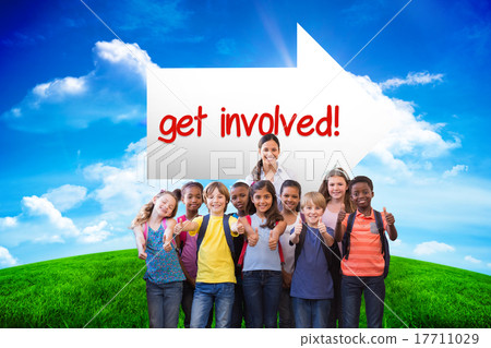 Get involved! against green hill under blue sky 17711029