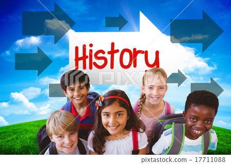 History against green hill under blue sky History against green hill under blue sky 17711088