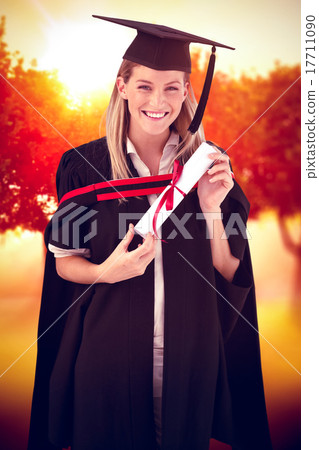 Composite image of woman smiling at her graduation Composite image of woman smiling at her graduation 17711090