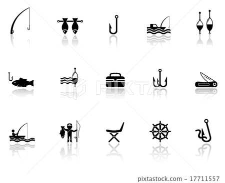 fishing icons set 17711557