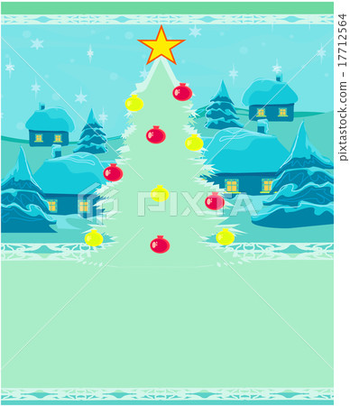 Abstract christmas tree card Abstract christmas tree card 17712564