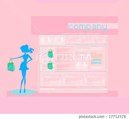 Fashion shopping Website template 17712578