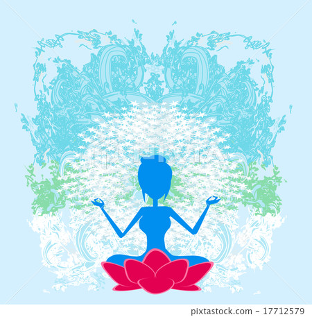 Yoga girl in lotus position 17712579
