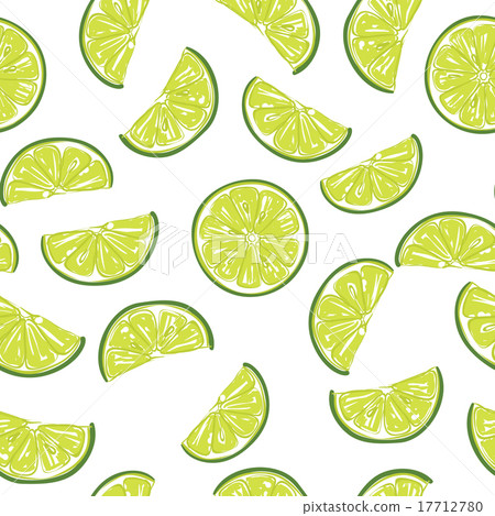 Seamless sliced lime pattern Seamless sliced lime pattern 17712780