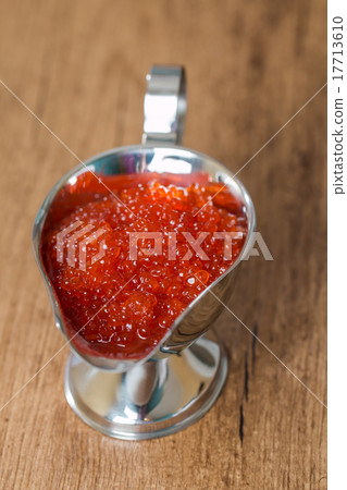 Red caviar in sauceboat 17713610