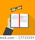 Reading book flat vector illustration 17715593