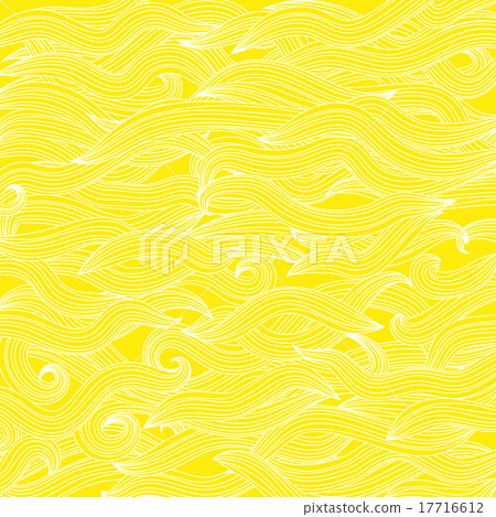 Abstract Yellow Wave Background - Stock Illustration [17716612] - PIXTA