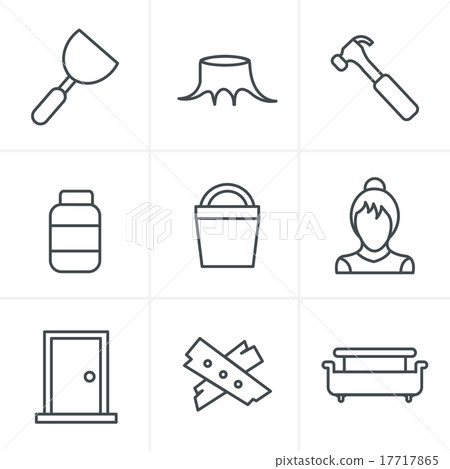 Line Icons Style Icons set carpentry Line Icons Style Icons set carpentry 17717865
