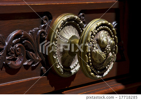 brown knocker in a closed wood brown knocker in a closed wood 17718285