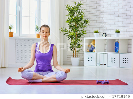 Stock Photo: practice yoga