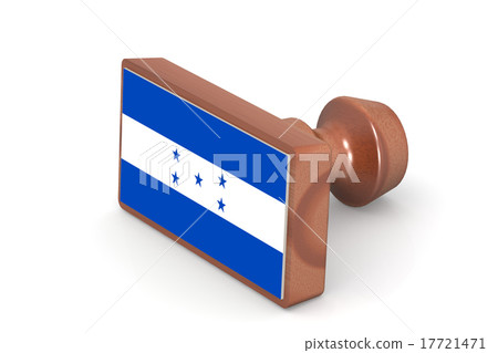 Wooden stamp with Honduras flag Wooden stamp with Honduras flag 17721471