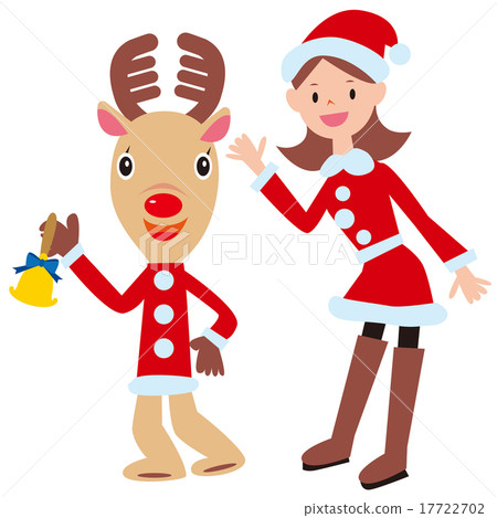 Reindeer and Santa's lady 17722702