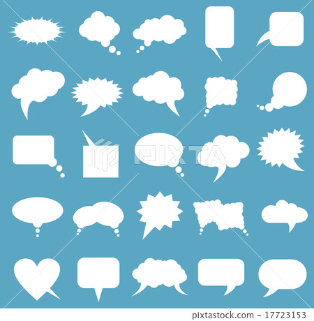 Blank empty white speech bubbles Blank empty white speech bubbles 17723153