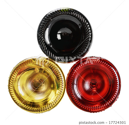 bottom of the bottles of wine of different sorts 17724301