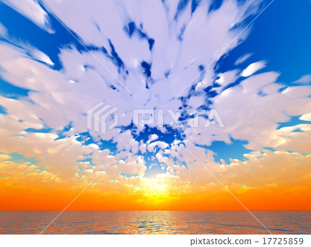 Wind and clouds with the sea 17725859