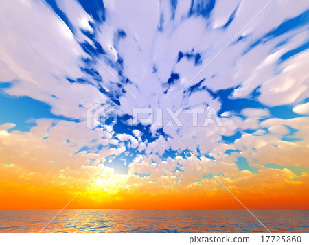 Wind and clouds with the sea 17725860