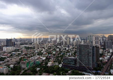 Evening scenery of high-rise building group in Bangkok, Thailand 17729584