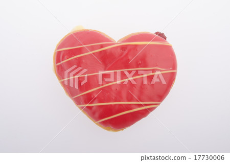 Donut, Heart Shaped Pastry on background 17730006