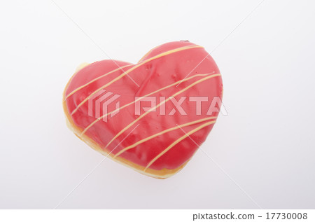 Donut, Heart Shaped Pastry on background 17730008