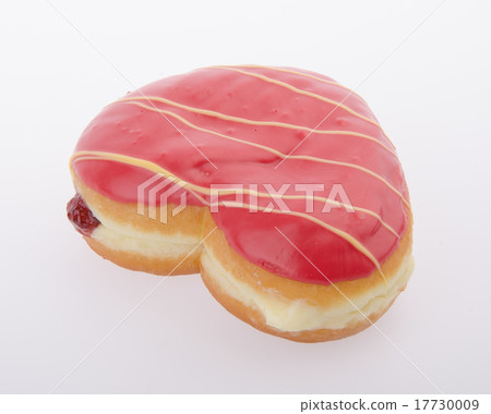 Donut, Heart Shaped Pastry on background 17730009