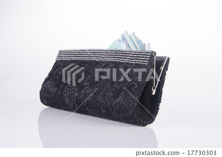 wallet. woman wallet with money on a background 17730303