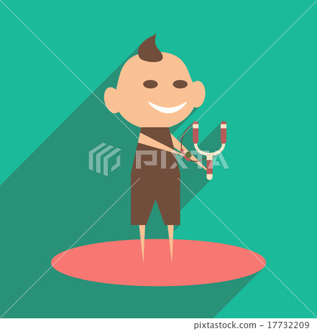 Flat with shadow icon and mobile application boy Flat with shadow icon and mobile application boy 17732209