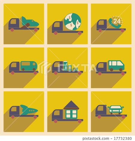 Flat with shadow concept and mobile application 17732380