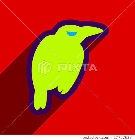 Flat with shadow Icon crow bright background 17732622