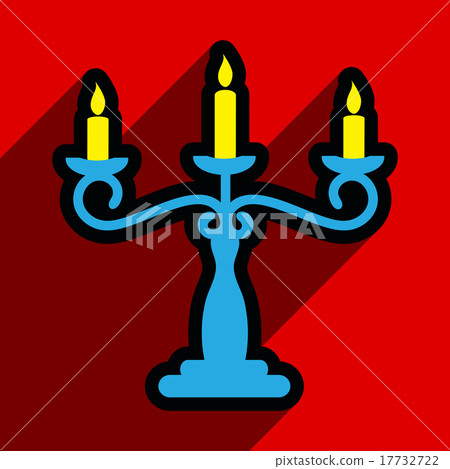 Flat with shadow Icon candlestick bright Flat with shadow Icon candlestick bright 17732722
